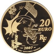 20 Euros Astérix et Cléopâtre obverse image