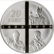 20 Euros Lourdes, France, 2008 reverse image