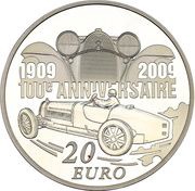 20 Euros Ettorre Bugatti, France, 2009 reverse image