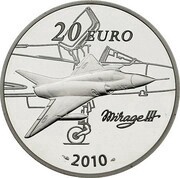 20 Euros Marcel Dassault, France, 2010 reverse image