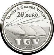 20 Euros Lille Europe Railway Station, France, 2010 reverse image