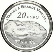 20 Euros Metz Railway Station, France, 2011 reverse image