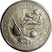 1 Dollar - Charles III 1st Portrait - Australia in Space, Australia, 2024 reverse image