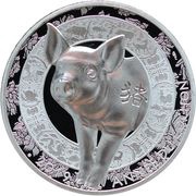 20 Euros Year of the Pig, France, 2019 reverse image