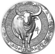 20 Euros Year of the buffalo, France, 2021 reverse image