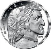 20 Euros Dante Alighieri, France, 2021 reverse image