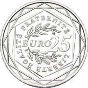 25 Euros La Semeuse, France, 2009 reverse image
