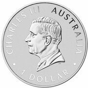 1 Dollar - Charles III 1st Portrait - Australian Kookaburra obverse image