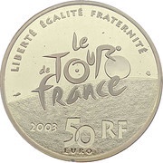50 Euros Tour de France obverse image