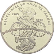 50 Euros Tour de France, France, 2003 reverse image