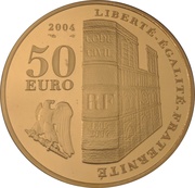 50 Euros Crowning Napoleon I, France, 2004 reverse image