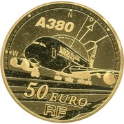 50 Euros Airbus A380 obverse image