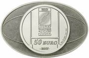50 Euros Rugby World Cup, France, 2007 reverse image