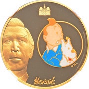 50 Euros Tintin and Snowy, France, 2007 reverse image