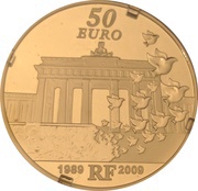 50 Euros Berlin Wall obverse image