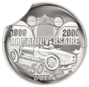 50 Euros Ettore Bugatti, France, 2009 reverse image