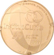 50 Euros Institut Curie, France, 2009 reverse image