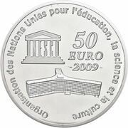 50 Euros Moscow Kremlin, France, 2009 reverse image