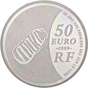 50 Euros Moon landing obverse image