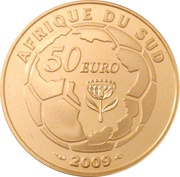 50 Euros FIFA World Cup, France, 2009 reverse image