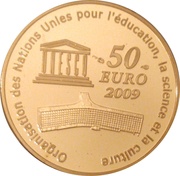 50 Euros Moscow Kremlin, France, 2009 reverse image