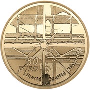 50 Euros Georges Pompidou Center, France, 2010 reverse image