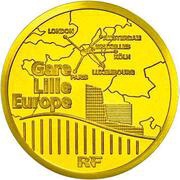 50 Euros Lille Europe Railway Station ; gold obverse image