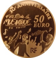 50 Euros Music Day obverse image