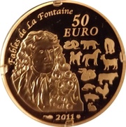 50 Euros Year of the Rabbit, France, 2011 reverse image