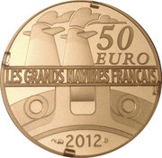 50 Euros The France, France, 2012 reverse image
