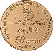 50 Euros Abbé Pierre obverse image