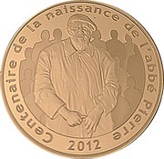 50 Euros Abbé Pierre, France, 2012 reverse image
