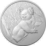 1 Dollar In the name of Elizabeth II; 6th Portrait - Koala - Silver Bullion, Australia, 2024 reverse image