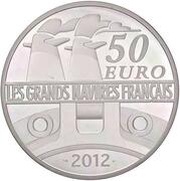 50 Euros The France, France, 2012 reverse image