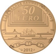 50 Euros Joan of Arc, France, 2012 reverse image