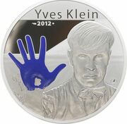 50 Euros Yves Klein, France, 2012 reverse image
