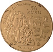 50 Euros Year of the Snake, France, 2013 reverse image
