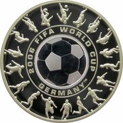 1.25 Dollars - Elizabeth II 4th Portrait - FIFA World Cup 2006 - Silver Proof, Australia, 2006 reverse image