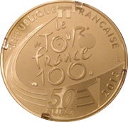 50 Euros Tour de France obverse image