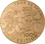 50 Euros Tour de France, France, 2013 reverse image
