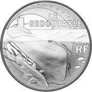 50 Euros Le Redoutable ; silver obverse image