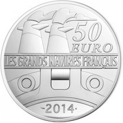 50 Euros Le Normandie, France, 2014 reverse image