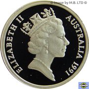 2 Dollars - Elizabeth II 3rd Portrait - Masterpieces in Silver Proof obverse image
