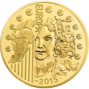 50 Euros 70 years of peace in Europe, France, 2015 reverse image