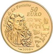 50 Euros Year of the Monkey, France, 2016 reverse image