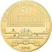 50 Euros Le Charles de Gaulle, France, 2016 reverse image