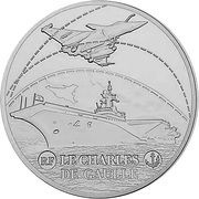 50 Euros Le Charles de Gaulle; silver obverse image