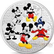 50 Euros Mickey Mouse; Through the Ages obverse image