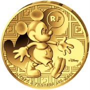 50 Euros Mickey Mouse; Through the Ages obverse image