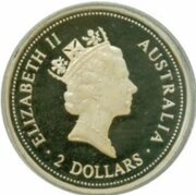 2 Dollars - Elizabeth II 3rd Portrait - Australian Kookaburra - Sovereign of King Edward VII obverse image